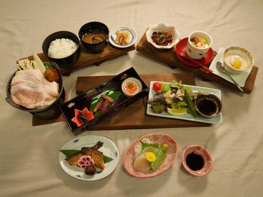 【季節の会席プラン（1泊2食付）】地元産にこだわり、恵那山荘ならではの季節の食材を味わえる会席コース